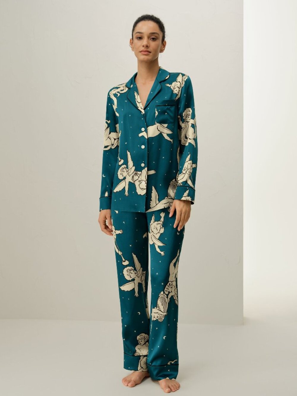 Lilysilk Gemini Zodiac Classic Silk Pajama Set Size Large